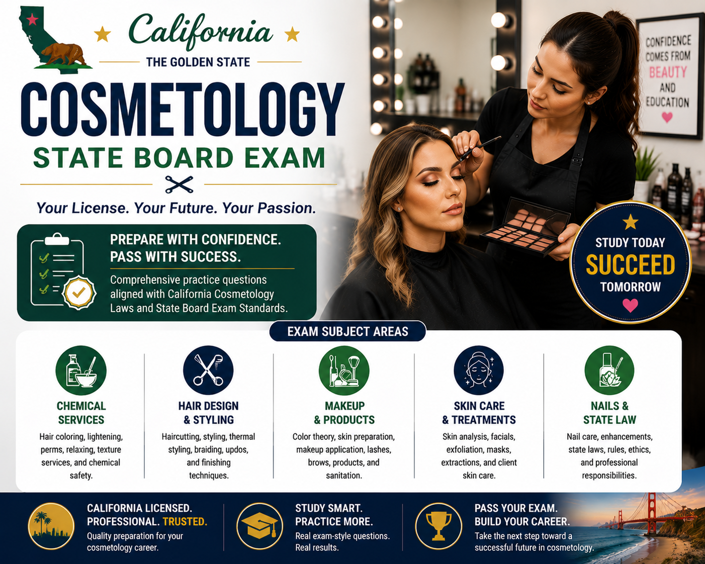 Cosmetology State Board Exam – U.S. California