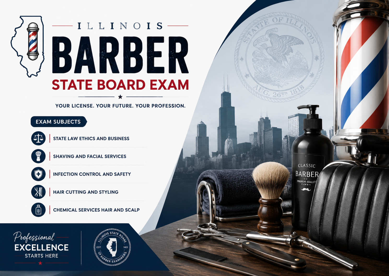 Barber State Board Exams-U.S illinois