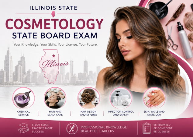 Cosmetology State Board Exam- U.S illinois