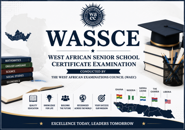 (WASSCE) West African Senior School Certificate Examination.