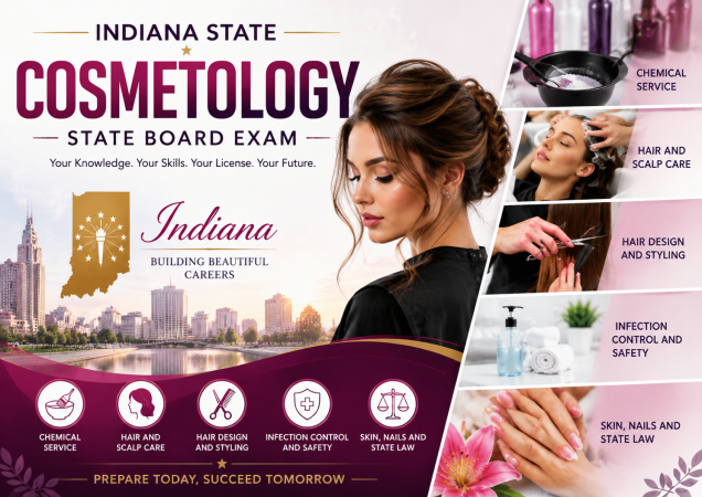 Cosmetology State Board Exam- U.S indiana