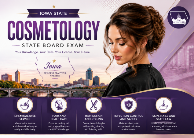 Cosmetology State Board Exam-U.S iowa