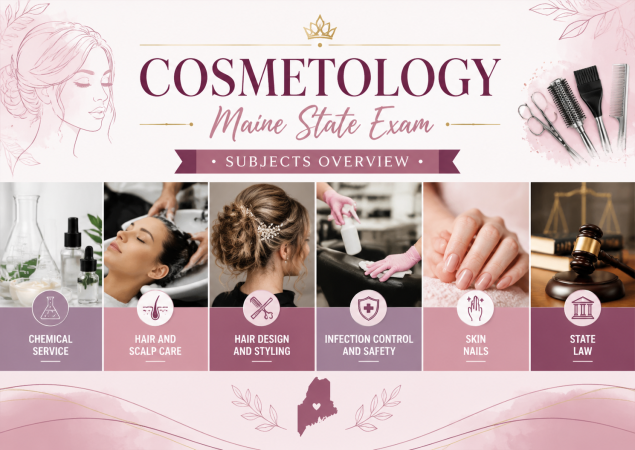 Cosmetology State Board Exam-U.S maine