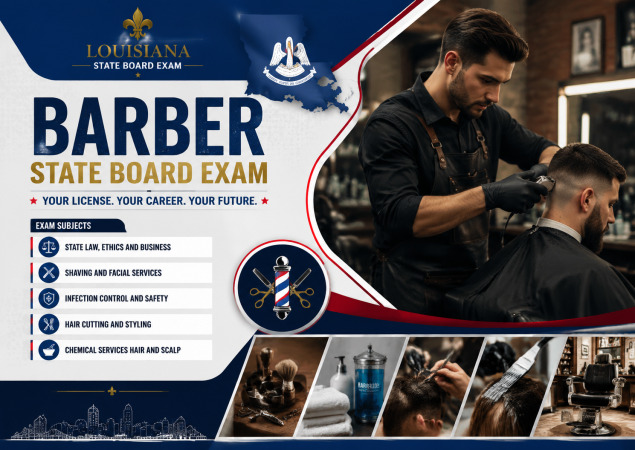 Barber State Board Exams-U.S louisiana