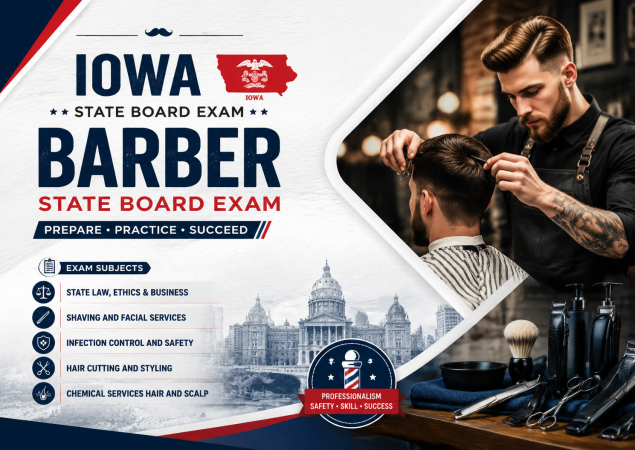 Barber State Board Exams-U.S iowa