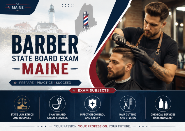 Barber State Board exams-U.S maine
