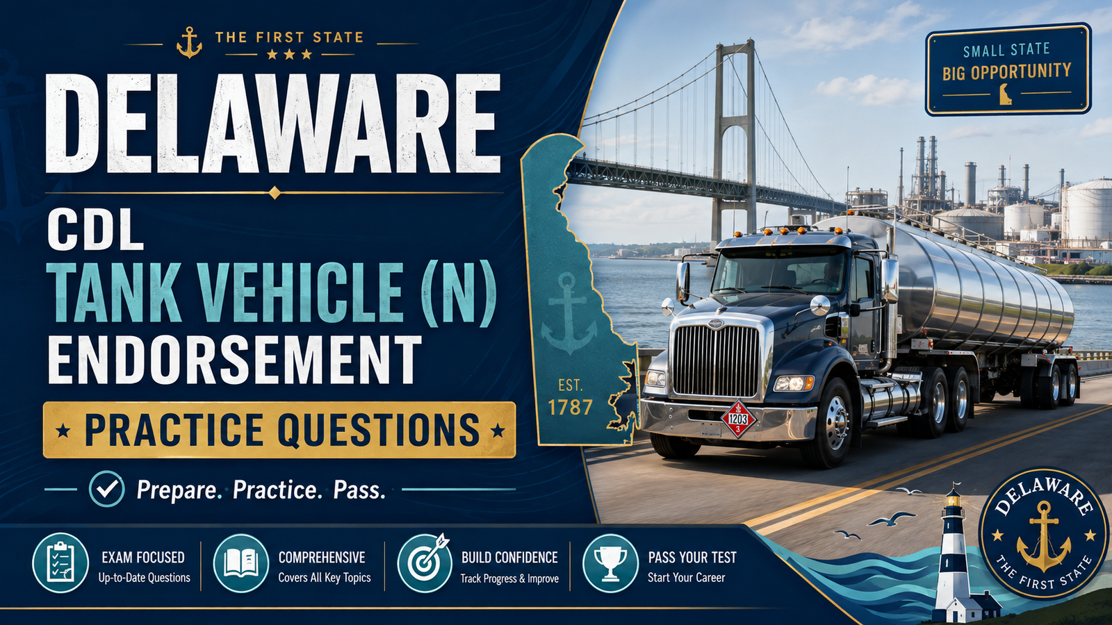 CDL Tank Vehicle (N) Endorsement Exam – U.S. Delaware