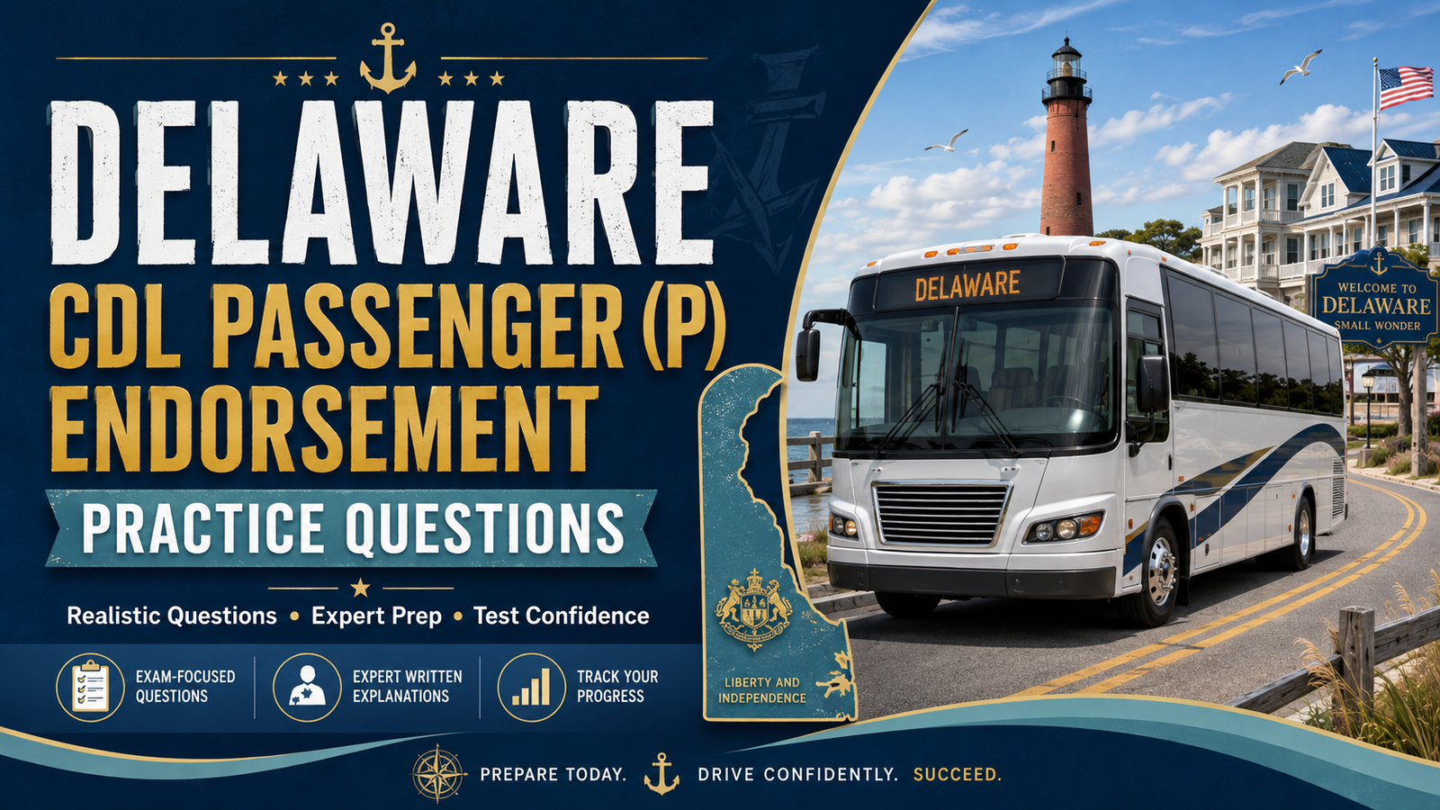 CDL Passenger Vehicle (P) Endorsement Exam – U.S. Delaware