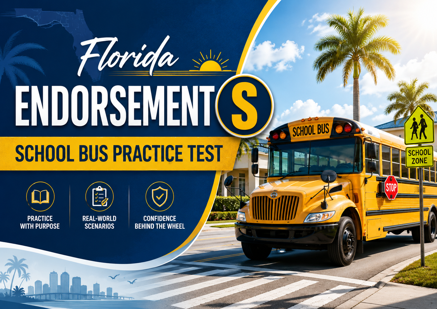 CDL School Bus (S) Endorsement Exam – U.S. Florida