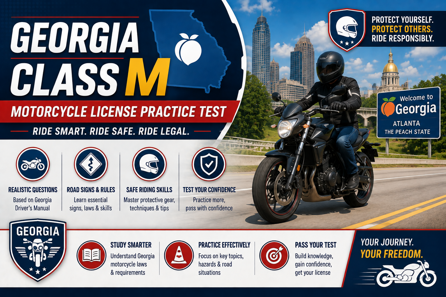 Driving License Class M Motorcycle Exam – U.S. Georgia
