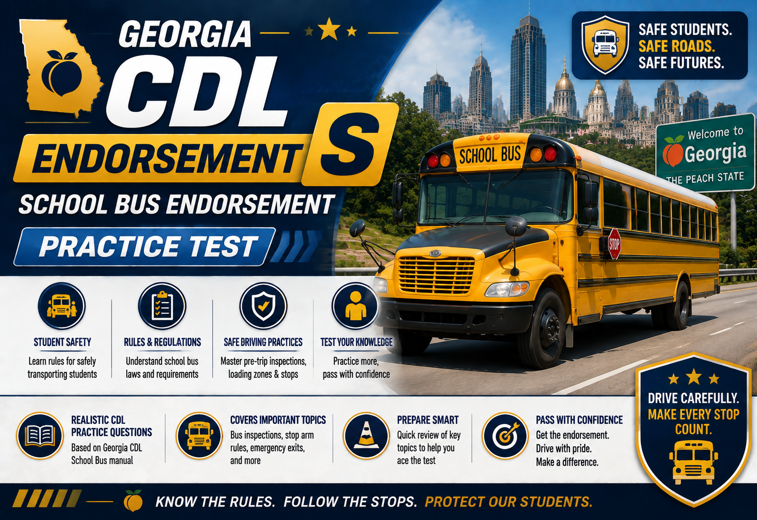 CDL School Bus (S) Endorsement Exam – U.S. Georgia