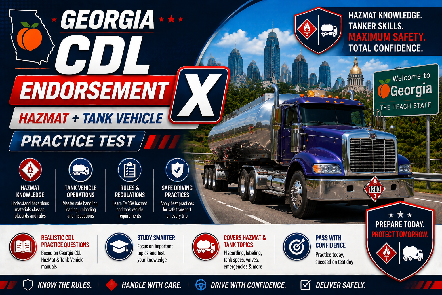 CDL Tank and HazMat (X) Endorsement Exam – U.S. Georgia