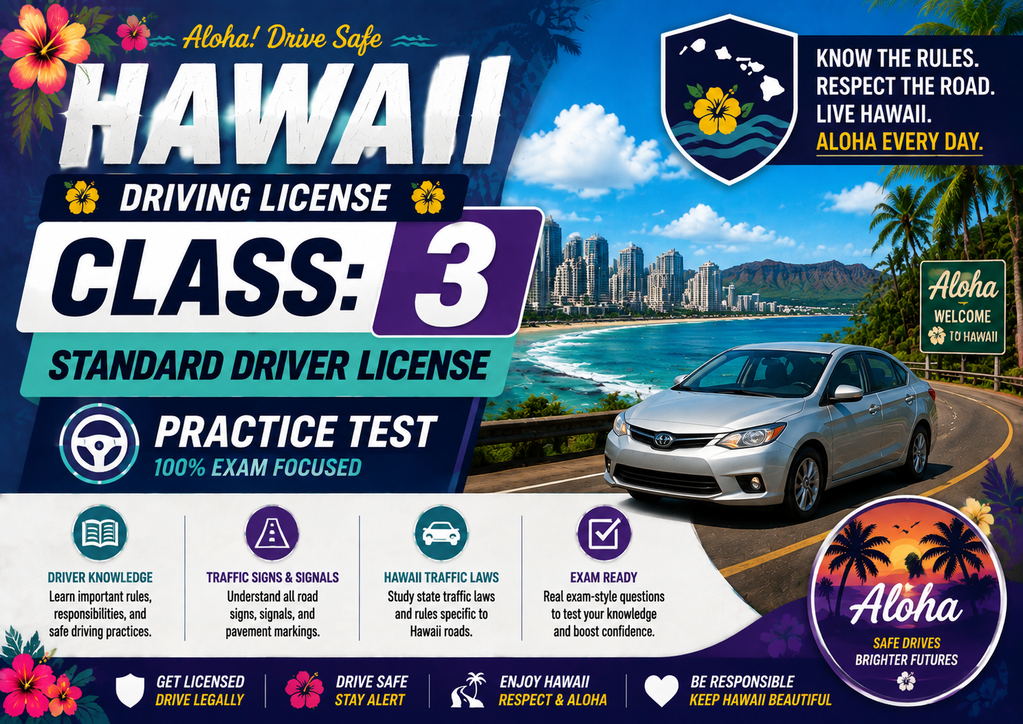 Driving License Class 3 Exam – U.S. Hawaii