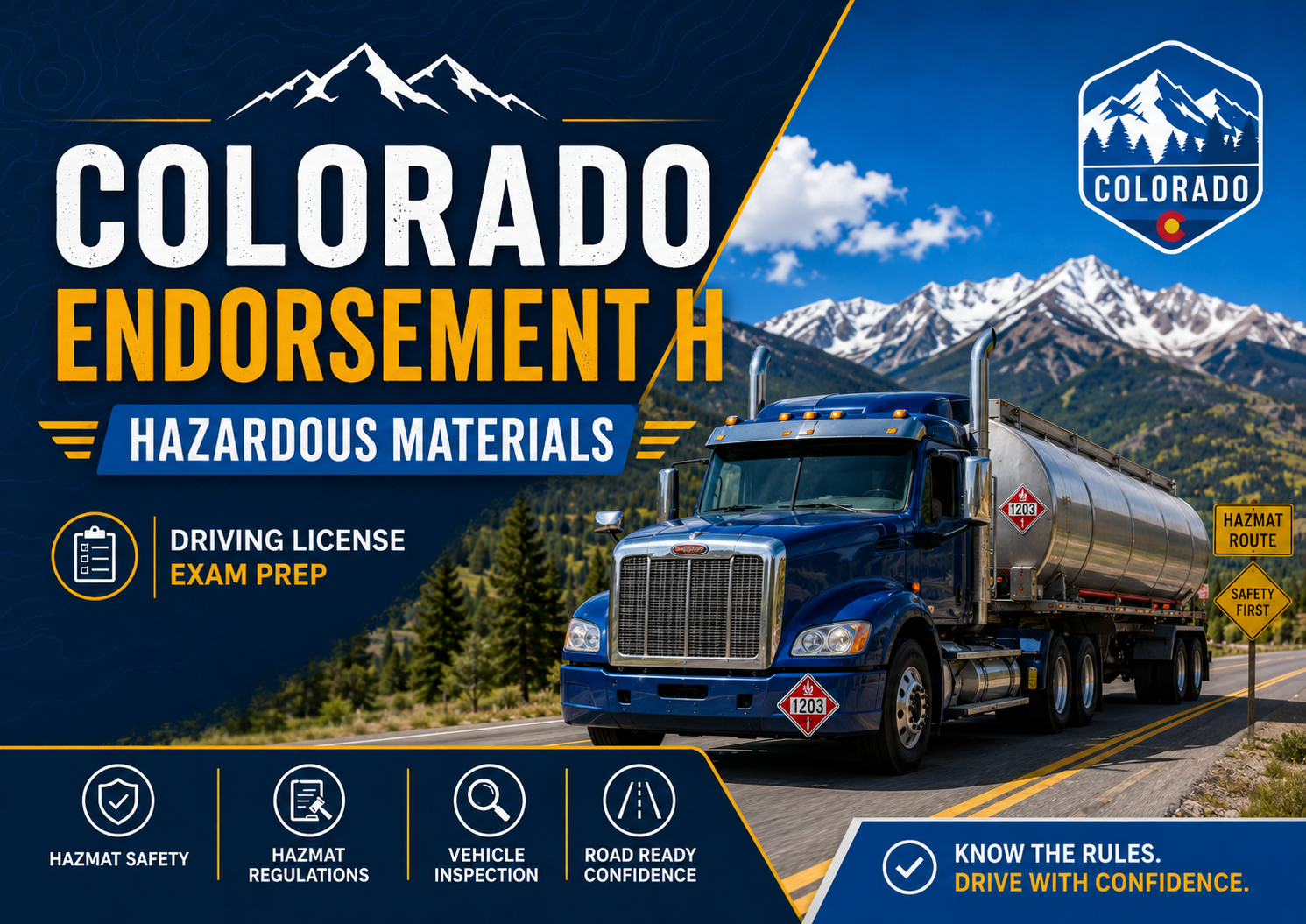 CDL Hazardous Materials (H) Endorsement Exam – U.S. Colorado