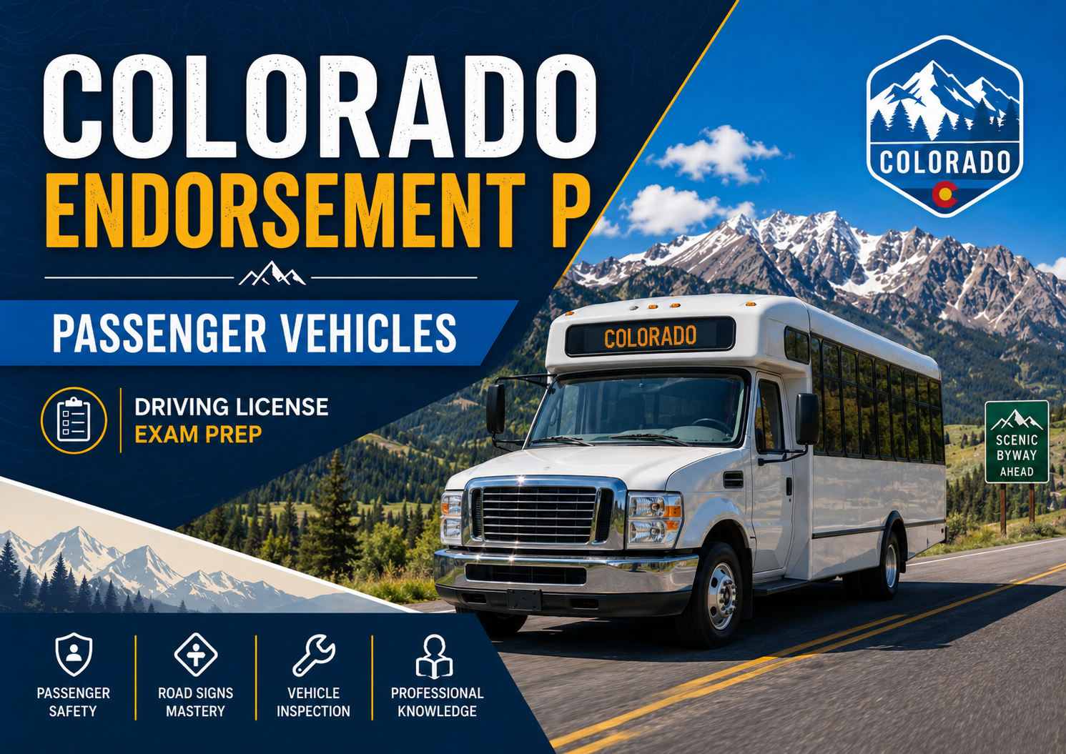 CDL Passenger Vehicle (P) Endorsement Exam – U.S. Colorado