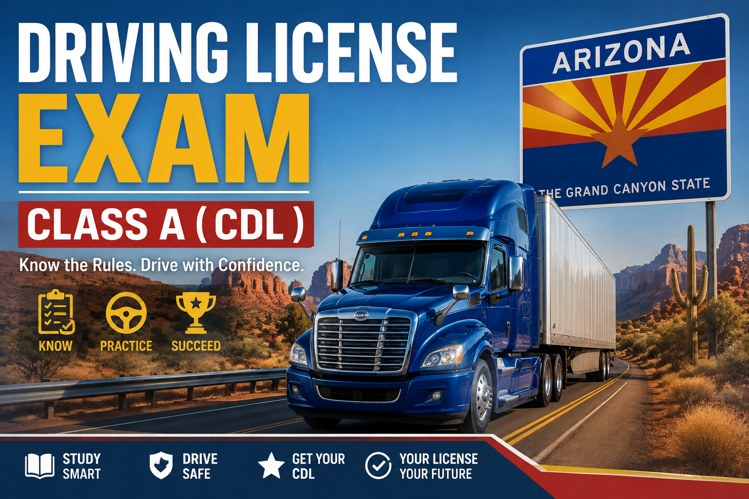 Driving License Class A (CDL) Exam - U.S Arizona