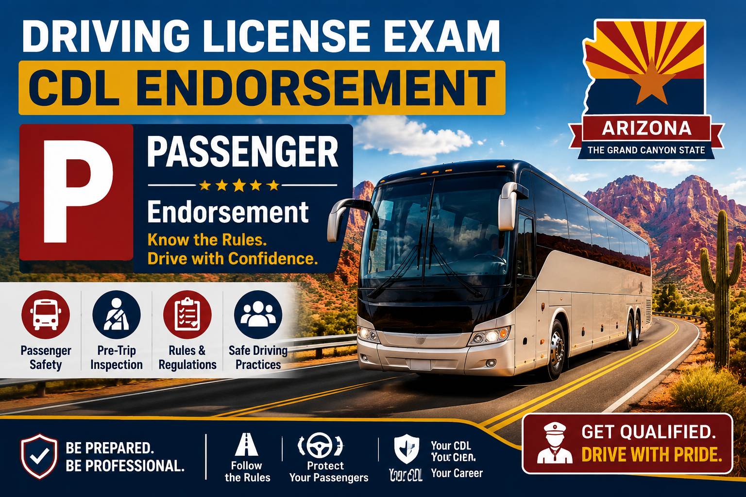 Driving License CDL Endorsement P Exam - U.S Arizona