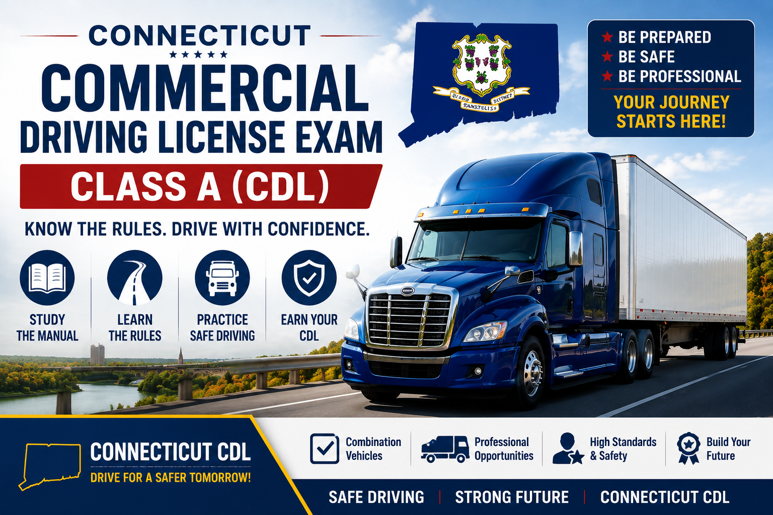 Driving License Class A ( CDL ) Exam - U.S Connecticut