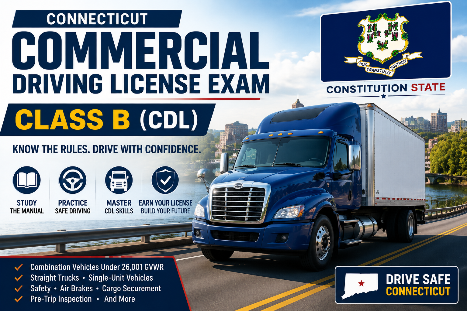 Driving License Class B ( CDL ) Exam - U.S Connecticut