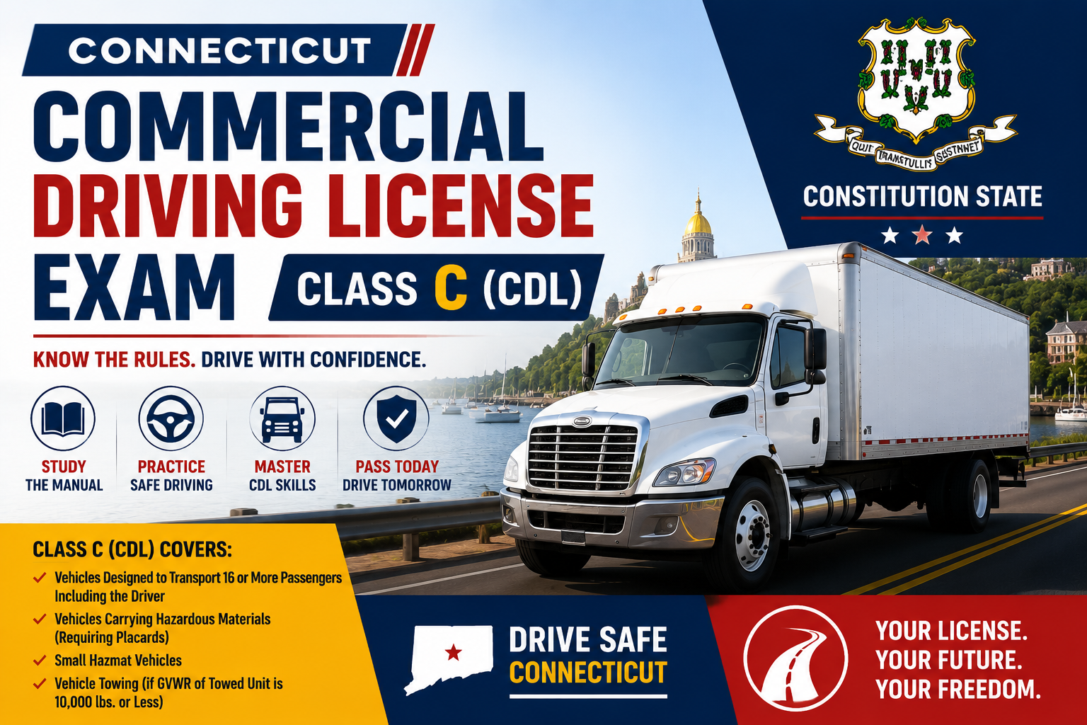Driving License Class C ( CDL ) Exam - U.S Connecticut