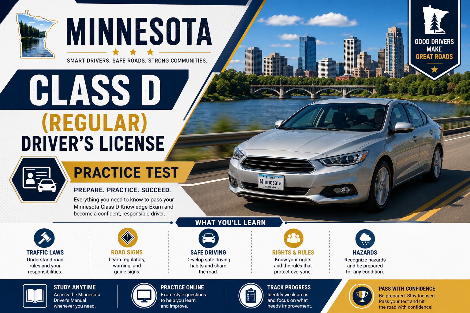 Minnesota Class D Regular Driver’s License Exam – United States