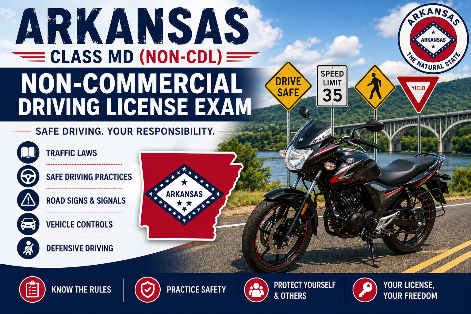 Driving License Class MD ( Non-CDL ) Exam - U.S Arkansas