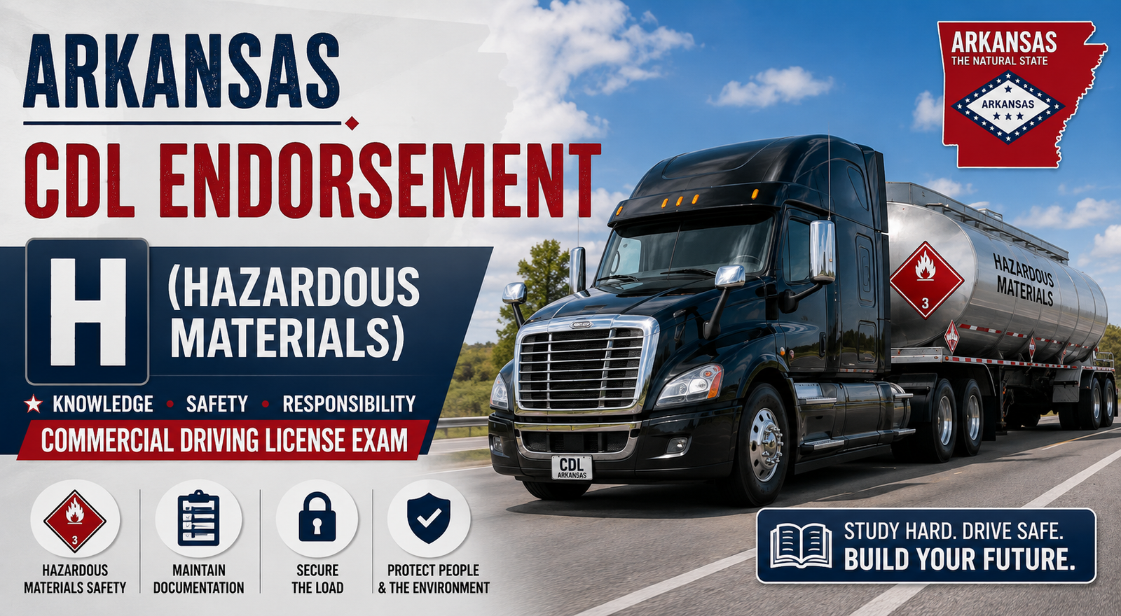 Driving License CDL Endorsement H Exam - U.S Arkansas
