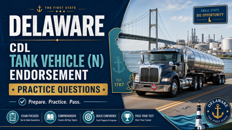 CDL Tank Vehicle (N) Endorsement Exam – U.S. Delaware