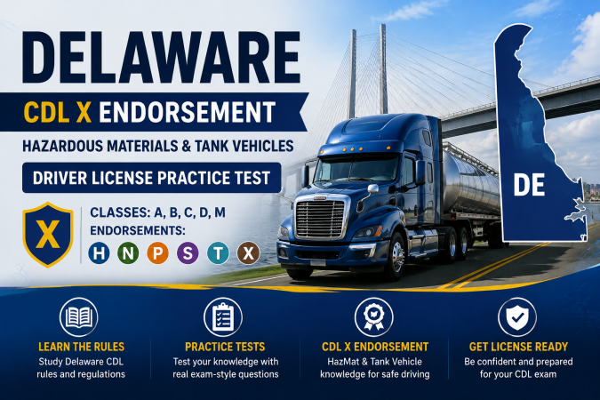 CDL Tank and HazMat (X) Endorsement Exam – U.S. Delaware