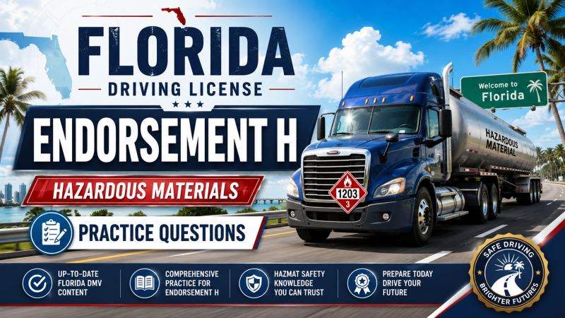 CDL Hazardous Materials (H) Endorsement Exam – U.S. Florida