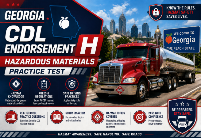 CDL Hazardous Materials (H) Endorsement Exam – U.S. Georgia