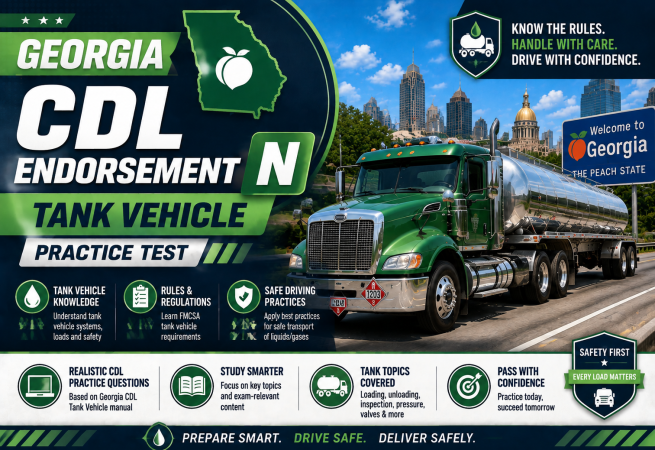 CDL Tank Vehicle (N) Endorsement Exam – U.S. Georgia