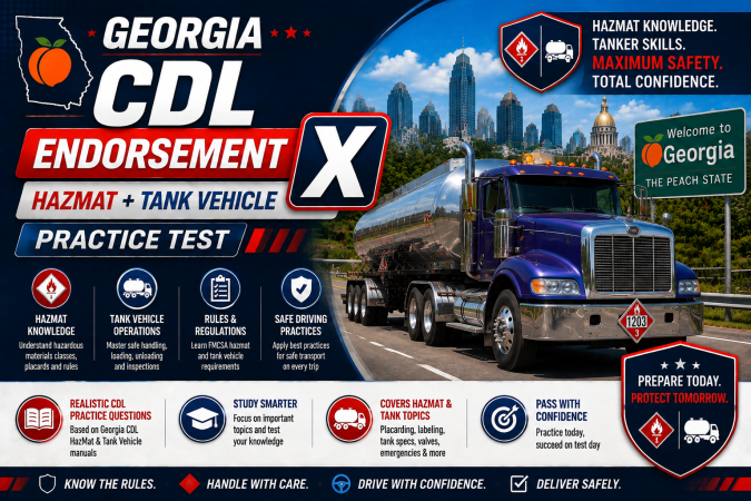 CDL Tank and HazMat (X) Endorsement Exam – U.S. Georgia