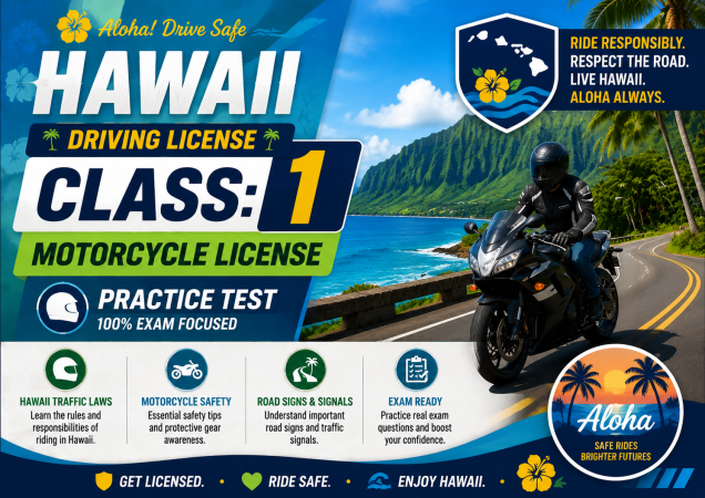 Driving License Class 1 Moped Exam – U.S. Hawaii