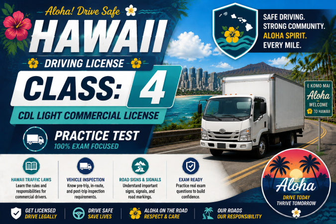 Driving License Class 4 Exam – U.S. Hawaii