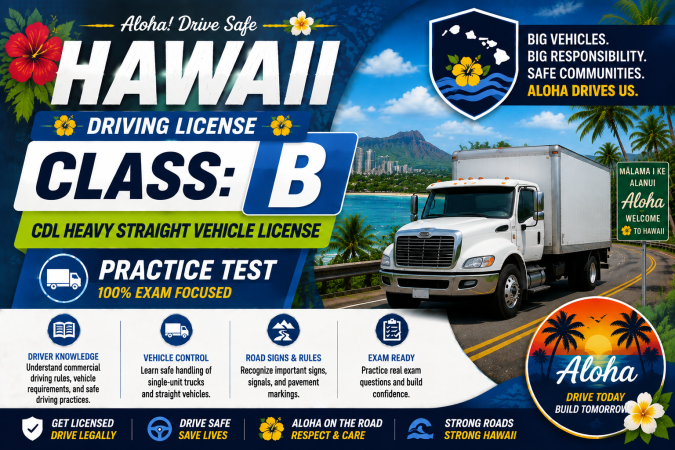 Driving License Class B (CDL) Exam – U.S. Hawaii