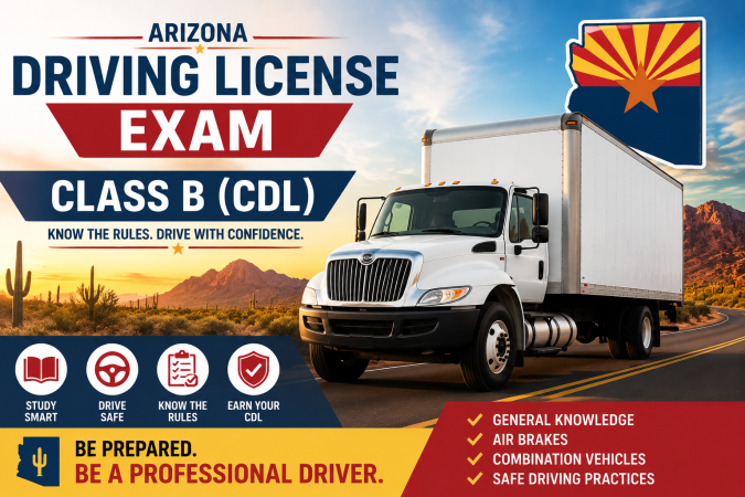 Driving License Class B ( CDL) Exam - U.S Arizona