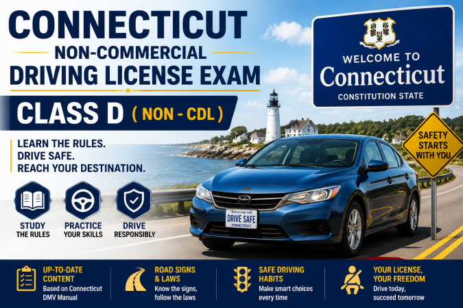 Driving License Class D ( Non - CDL ) Exam - U.S Connecticut