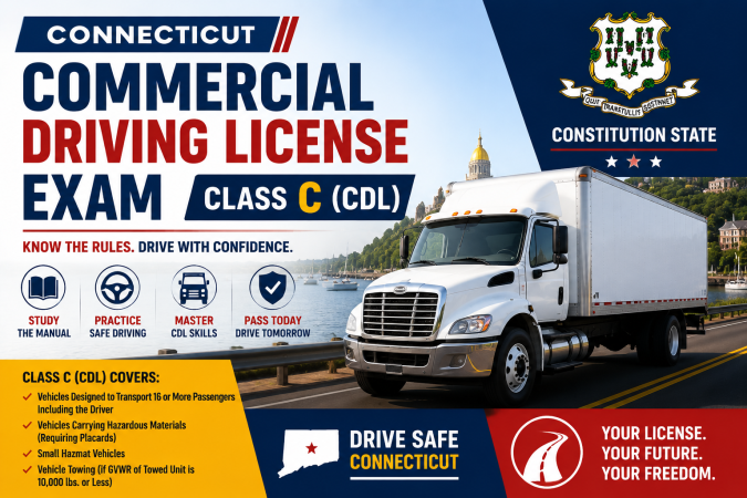 Driving License Class C ( CDL ) Exam - U.S Connecticut