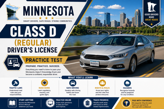 Minnesota Class D Regular Driver’s License Exam – United States