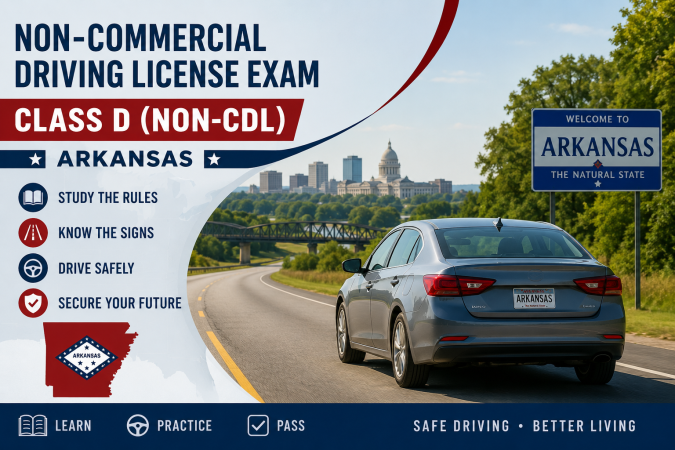 Driving License Class D ( Non-CDL ) Exam - U.S Arkansas