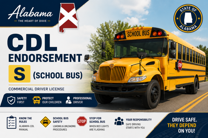 Driving License CDL Endorsement S Exam - U.S Alabama