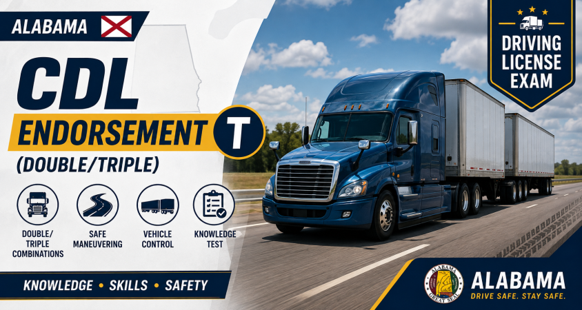 Driving License CDL Endorsement T Exam - U.S Alabama