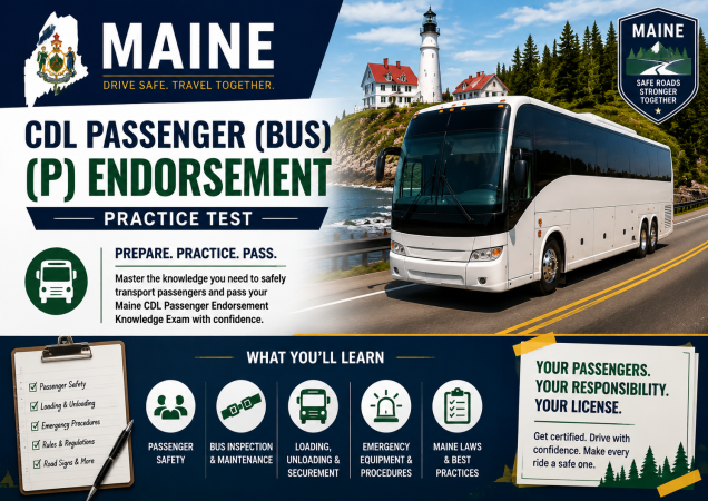 Maine CDL Passenger Vehicle (P) Endorsement Exam - United States
