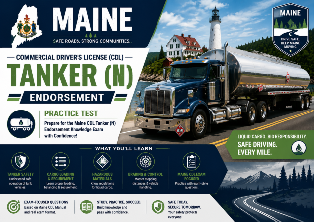 Maine CDL Tank Vehicle (N) Endorsement Exam - United States